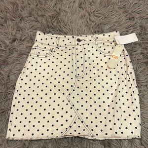 GB women poka dot skirt